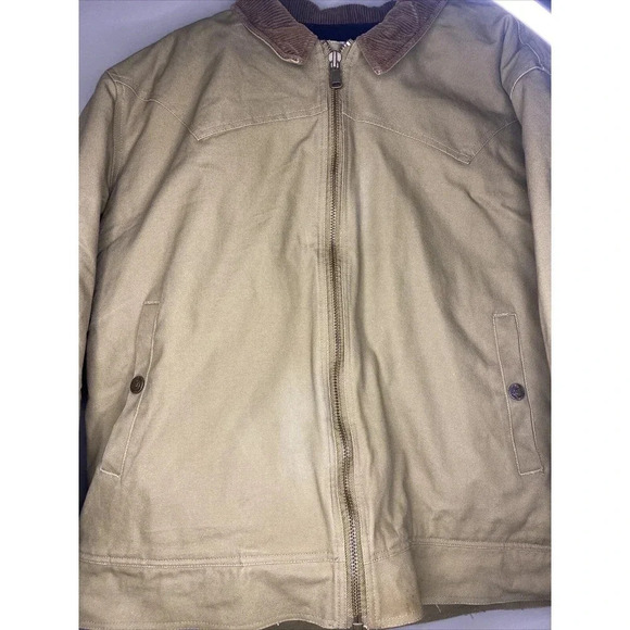 Cody James Jacket Adult XL  Beige Cotton Canvas Fleece Lined Western - Picture 3 of 9